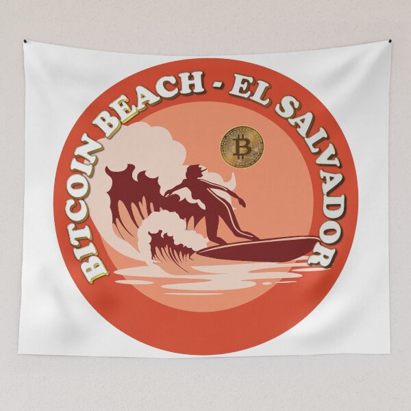 Item preview, Bitcoin Beach, El Zonte, El Salvador - Surfer Girl designed and sold by johnta17.