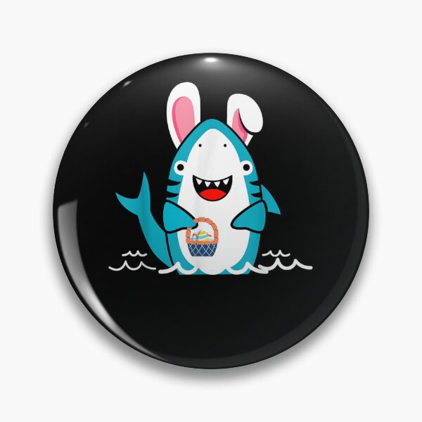 Item preview, Shark Rabbit Ears Colourful Egg Basket Kids Easter Shark T-Shirt designed and sold by shop   luisant.