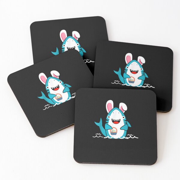 Artikelvorschau, Haifisch-Hasenohr-bunter Ei-Korb scherzt Ostern-Haifisch-T - Shirt entworfen und verkauft von shop   luisant.