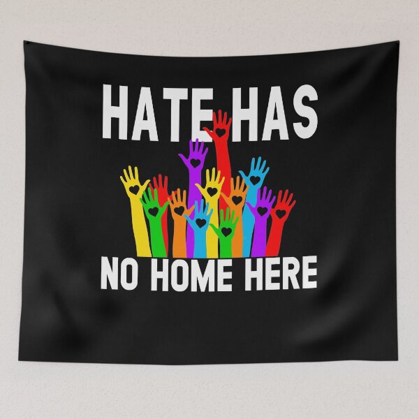 Item preview, Hate Has No Home Here Poster designed and sold by Simeon	 Dorelus.
