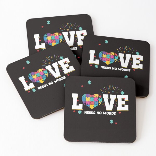 Item preview, Love Needs No Words Heart Autism Awareness Puzzle Ribbon designed and sold by TomGiantDesigns.