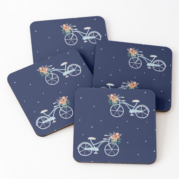 Item preview, Blue bike with pink flowers pattern  designed and sold by Brigidmalloy.