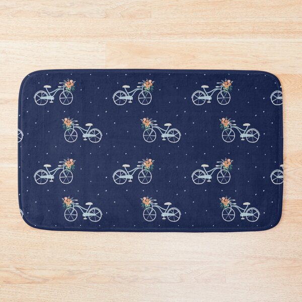 Item preview, Blue bike with pink flowers pattern  designed and sold by Brigidmalloy.