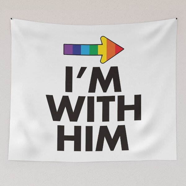 Item preview, I Am With Her - I Am With Him Gay Couples designed and sold by ShijiKuwana.
