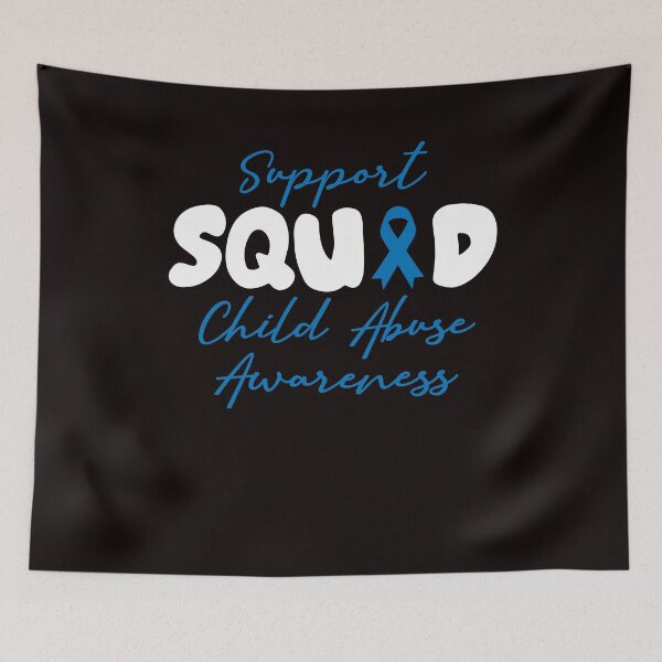Item preview, Support Squad Child Abuse Prevention Month Blue Ribbon designed and sold by TomGiantDesigns.