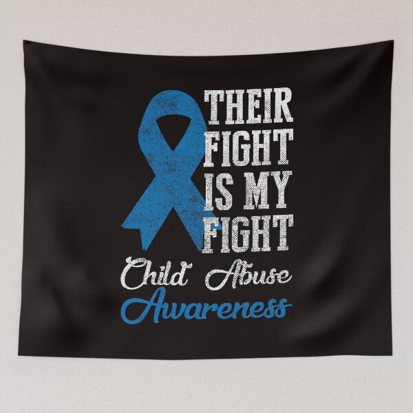 Item preview, Their Fight My Fight Child Abuse Awareness Blue Ribbon April designed and sold by TomGiantDesigns.