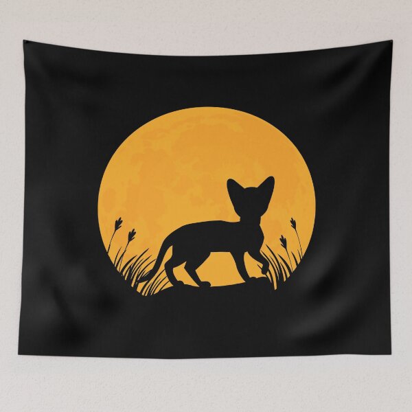 Item preview, cat lover Silhouette in full moon gift designed and sold by alaechamlal.