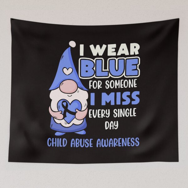 Item preview, Blue Ribbon Child Abuse Awareness Prevention Month Support designed and sold by TomGiantDesigns.