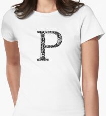P Filled | Typography Women's Fitted T-Shirt