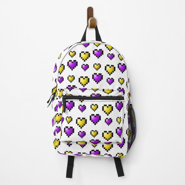 Item preview, Purple and Yellow Pixel Hearts designed and sold by StarCap7.