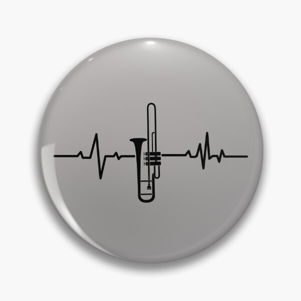 Artikelvorschau, Trombone Heartbeat als Posaunist für Musikliebhaber und Musiker - Trombone Heartbeat entworfen und verkauft von Funwithmusic.