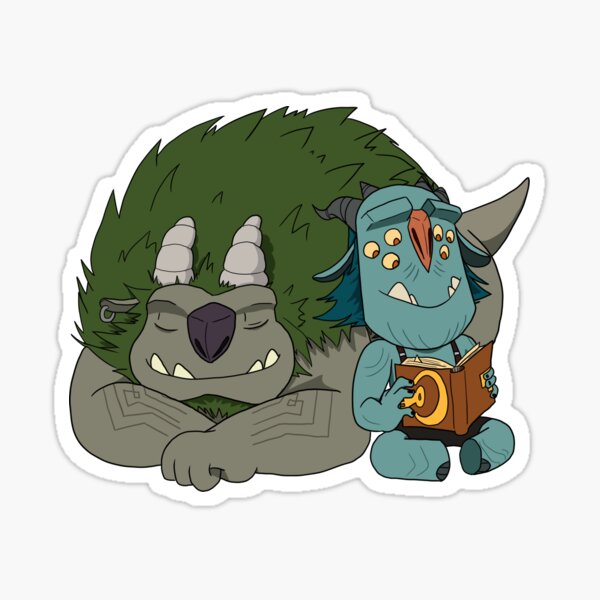 Vista previa del artículo con la obra «Blinky y Argh», diseñado y vendido por coiledovaries.
