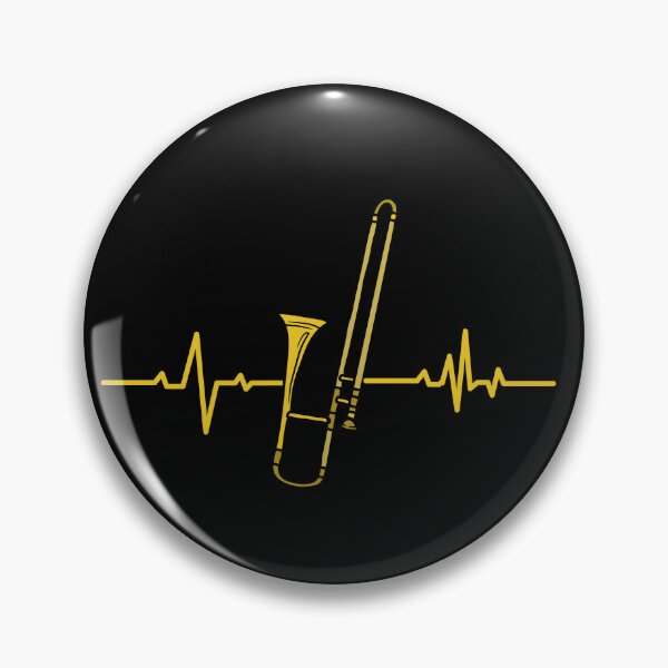Artikelvorschau, Trombone Heartbeat als Posaunist für Musikliebhaber und Musiker - Trombone Heartbeat entworfen und verkauft von Funwithmusic.