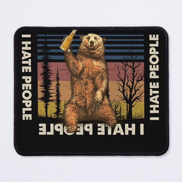 Item preview, I HATE PEOPLE, I LOVE NATURE, I LOVE RUSSIA, BEAR AND BEER WORD PLAY FUNNY designed and sold by GeradoSadow.