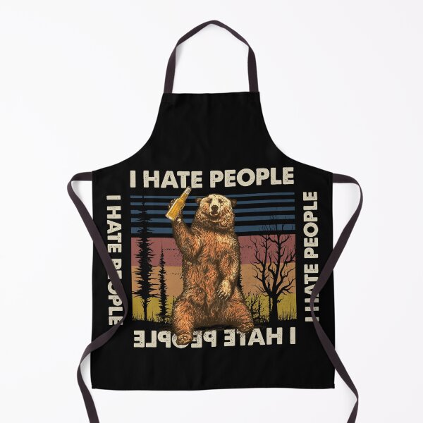 Item preview, I HATE PEOPLE, I LOVE NATURE, I LOVE RUSSIA, BEAR AND BEER WORD PLAY FUNNY designed and sold by GeradoSadow.