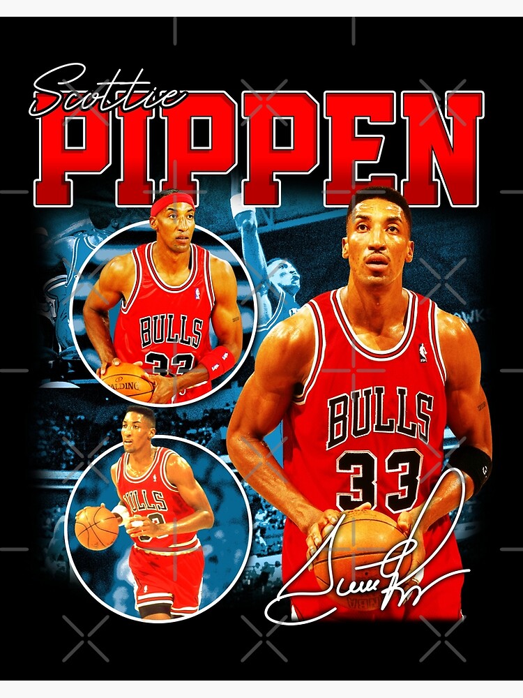 Scottie Pippen Basketball Legend Signature Vintage Retro 80s 90s Bootleg  Rap Style - Scottie Pippen - Posters and Art Prints