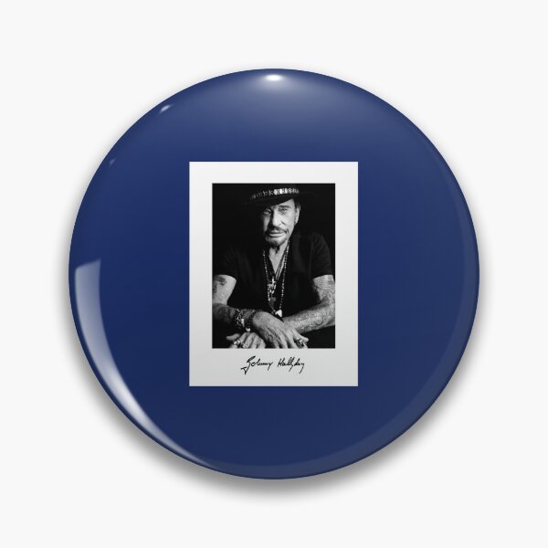 Item preview, Johnny Hallyday - Portrait chapeau noir et blanc  classique designed and sold by unkrautshop.