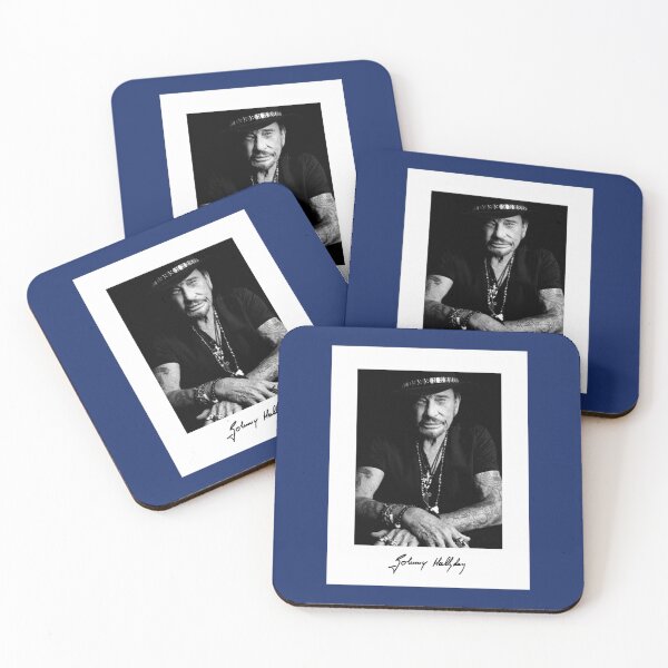 Item preview, Johnny Hallyday - Portrait chapeau noir et blanc  classique designed and sold by unkrautshop.