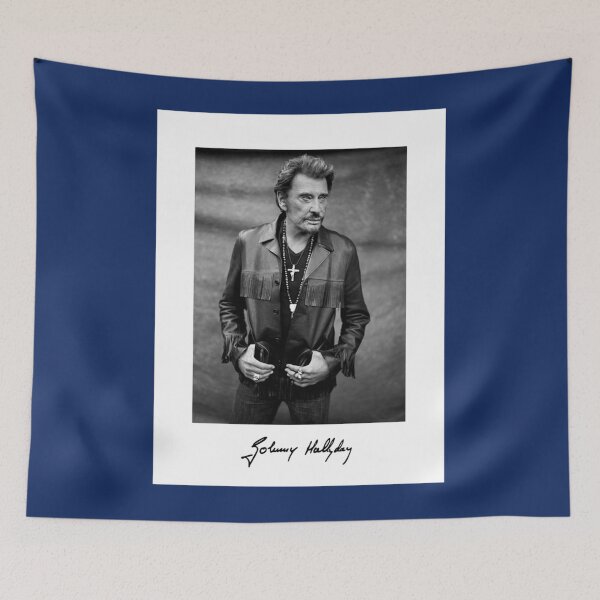 Item preview, Johnny Hallyday - Portrait exterieur noir et blanc  classique designed and sold by unkrautshop.