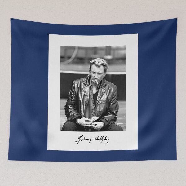 Item preview, Johnny Hallyday - Portrait jeune noir et blanc  classique designed and sold by unkrautshop.