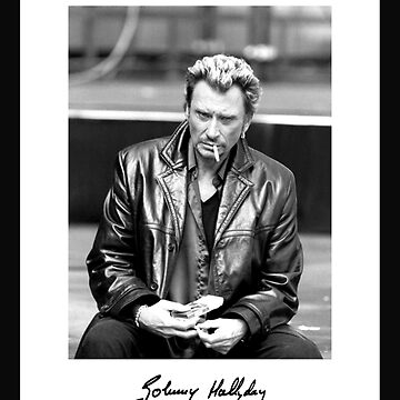 Johnny Hallyday Portrait jeune noir et blanc classique Kids T Shirt