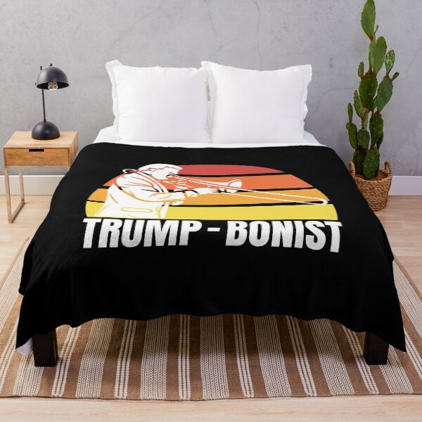 Item preview, Vintage Trump-bonist As A Trombone Player For Funny Music Lover And Funny jazz Politics Design designed and sold by Funwithmusic.