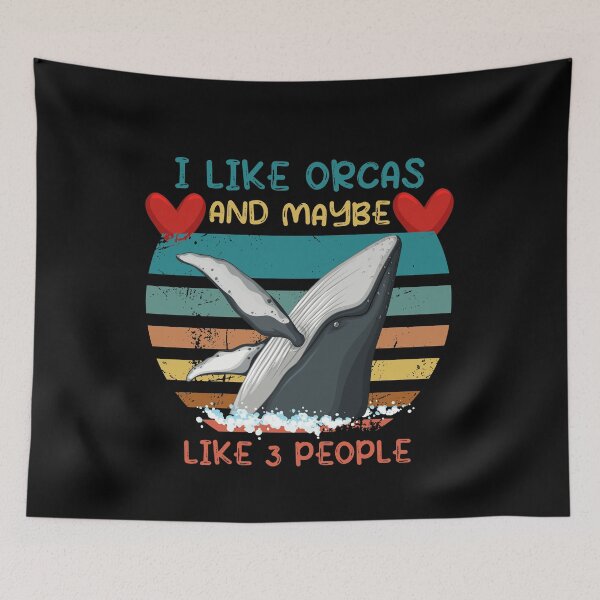 Item preview, Funny I Like Orcas and Maybe Like 3 People,Cool Orca Killer Whale Gift, Retro Orca Lover For Women Men  designed and sold by pedrored369.