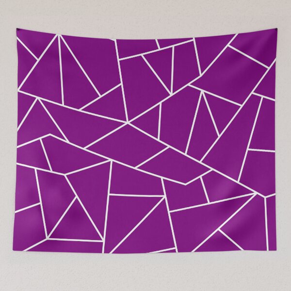 Item preview, Ultimate Purple White Mosaic Lines designed and sold by rewstudio.