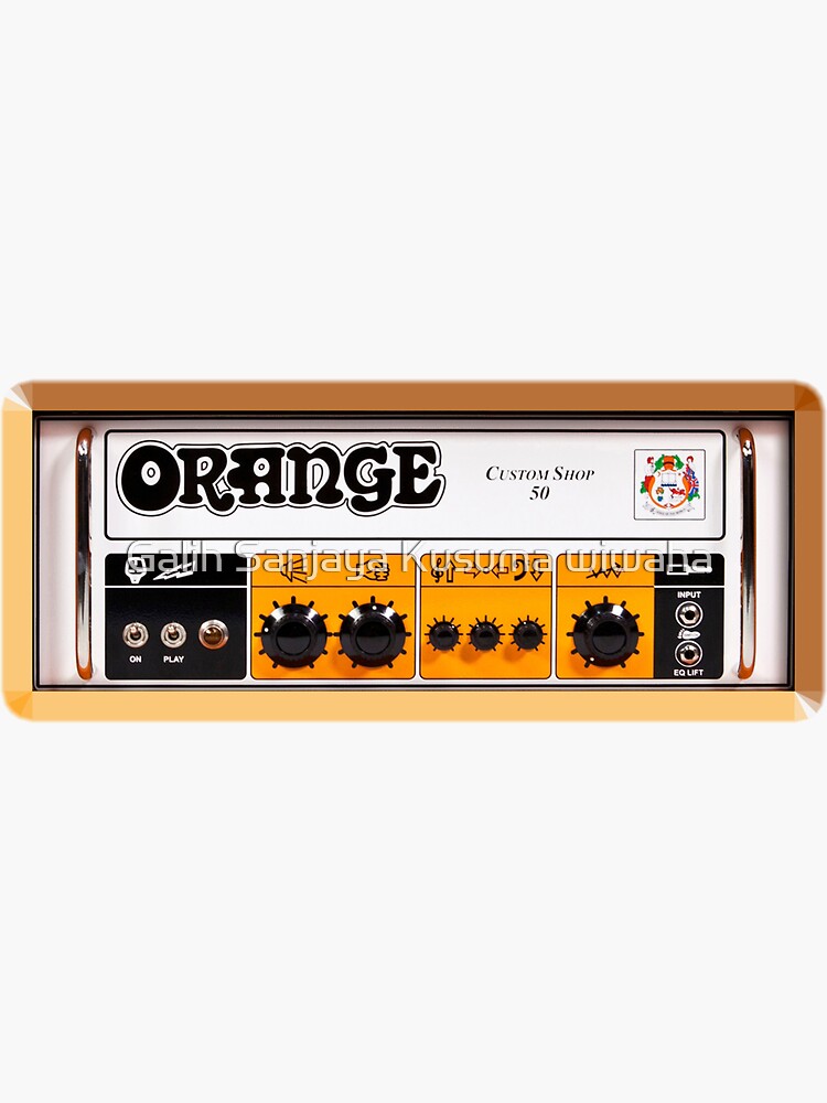 "Orange color amp amplifier" Sticker for Sale by Galih Sanjaya Kusuma