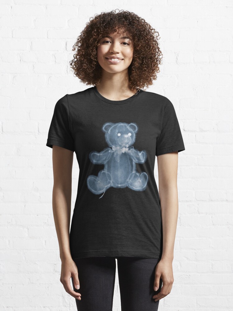 Men's Cartoon Bear X-ray Print Round Neck Short Sleeve T-shirt