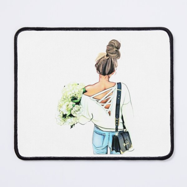 Item preview, girl with bouquet designed and sold by sh-shopping.