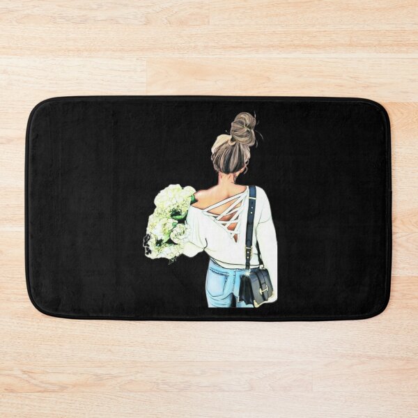 Item preview, girl with bouquet designed and sold by sh-shopping.