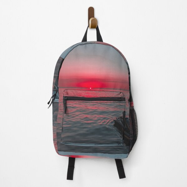 Item preview, Red Sunset from the ocean & black jetski designed and sold by anisbbmbrush.