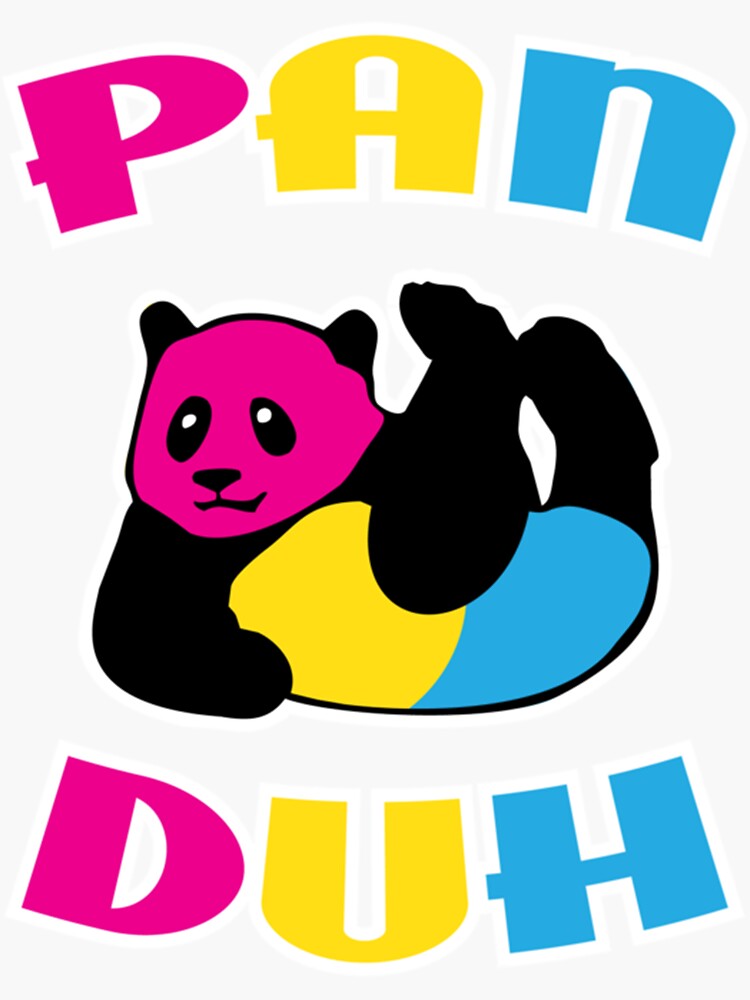 Pan Duh Panda Pansexual Lgbt Pride Fitted Scoop T Shirt Sticker By Cristianaplamad Redbubble 6720