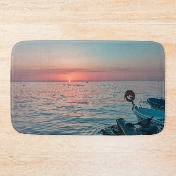 Item preview, Yellow  Sunset from the ocean & black jetski  designed and sold by anisbbmbrush.