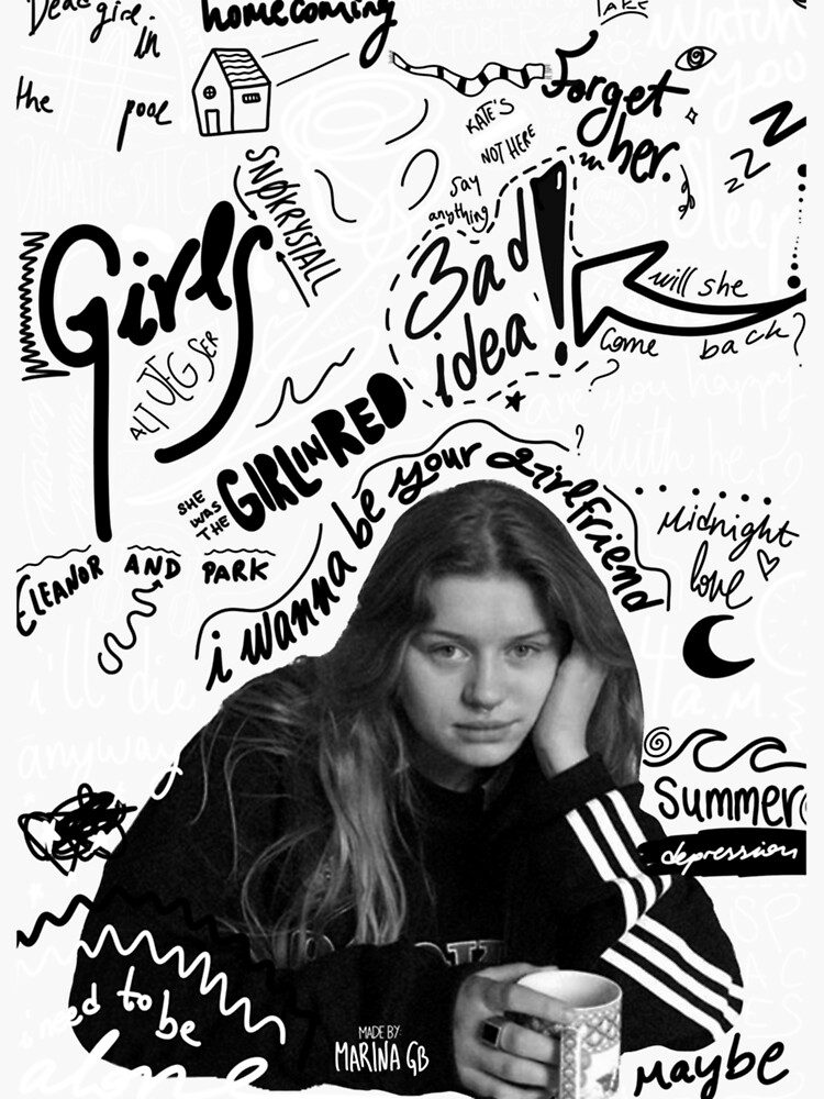 "Girl in red Songs Classic ." Sticker by Redbubble