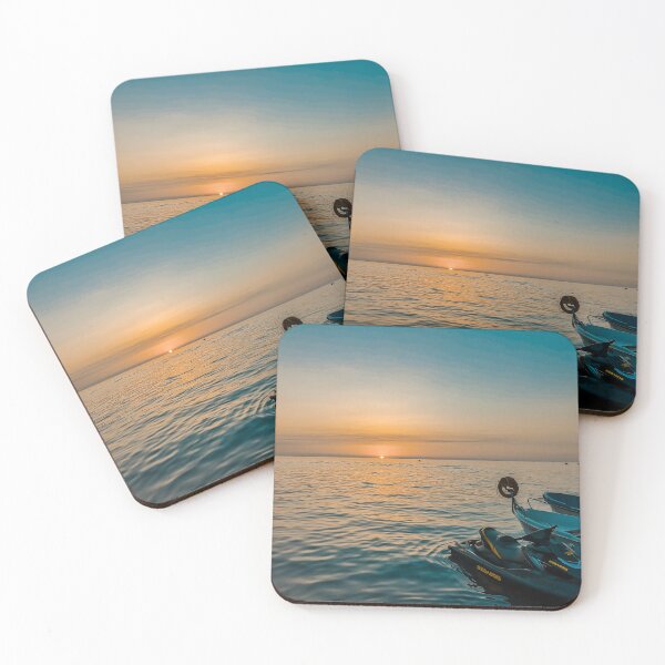 Item preview,  Sunset from the ocean & black jetski  designed and sold by anisbbmbrush.