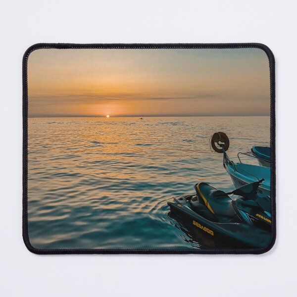 Item preview,  Sunset from the ocean & black jetski  designed and sold by anisbbmbrush.