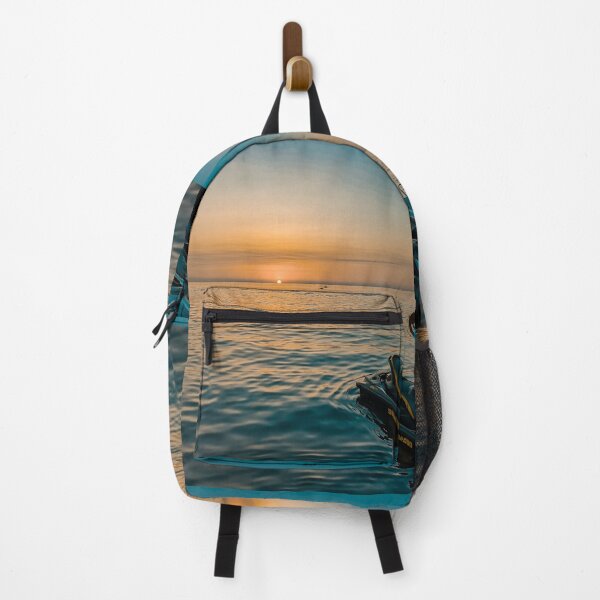 Item preview, Sunset from the ocean & black jetski designed and sold by anisbbmbrush.