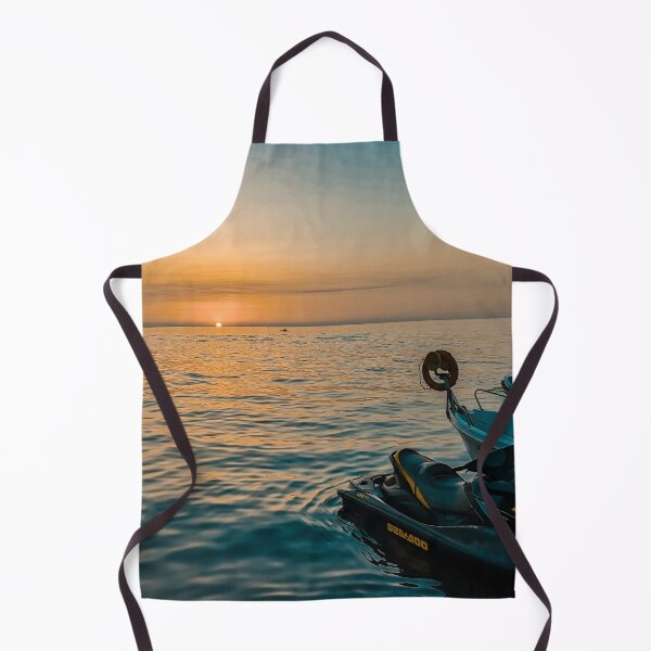 Item preview, Sunset from the ocean & black jetski designed and sold by anisbbmbrush.