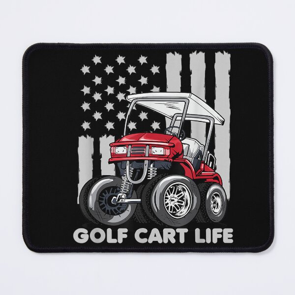 Artikelvorschau, Golfmobil-Leben-lustiges Golfmobil mit USA-Flaggen-T - Shirt entworfen und verkauft von DashaLitvinchuk.