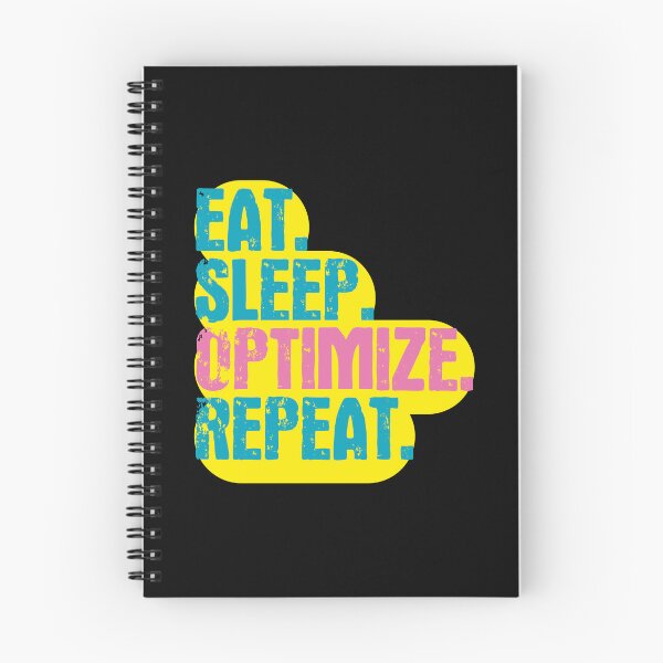 Item preview, Eat Sleep Optimize Repeat - Funny Retro Vintage Colors Typography Satire designed and sold by FunnyHomeQuotes.