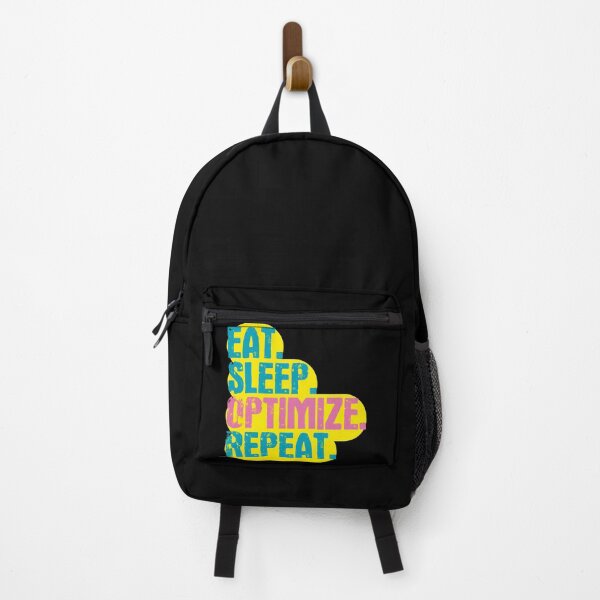 Item preview, Eat Sleep Optimize Repeat - Funny Retro Vintage Colors Typography Satire designed and sold by FunnyHomeQuotes.