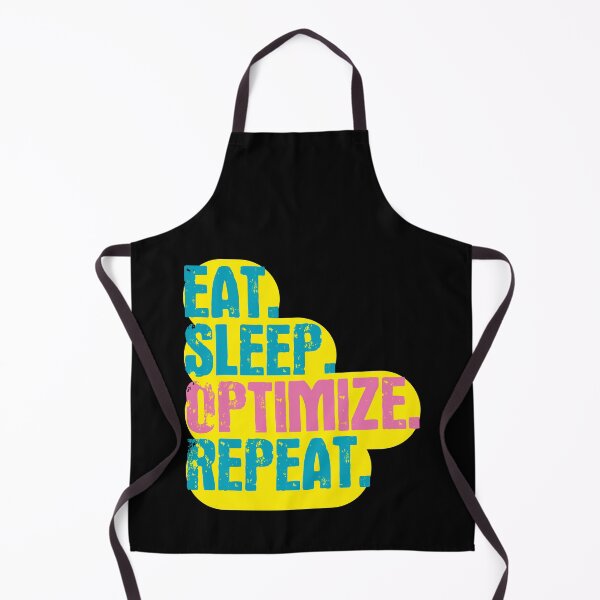 Item preview, Eat Sleep Optimize Repeat - Funny Retro Vintage Colors Typography Satire designed and sold by FunnyHomeQuotes.