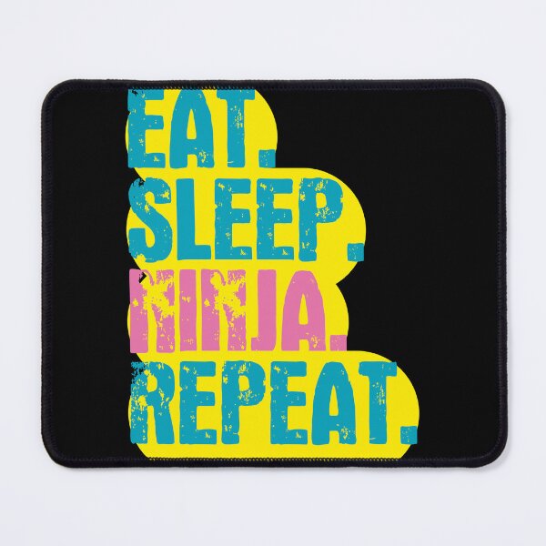 Item preview, Eat Sleep Ninja Repeat - Funny Retro Vintage Colors Typography Satire designed and sold by FunnyHomeQuotes.