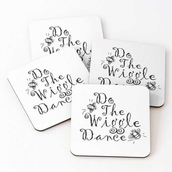 Item preview, Do The Wiggle Dance - Black Text with Wiggling Bees designed and sold by MountMercantile.