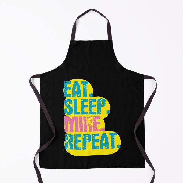 Item preview, Eat Sleep Mine Repeat - Funny Retro Vintage Colors Typography Satire designed and sold by FunnyHomeQuotes.