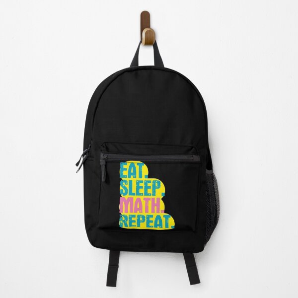 Item preview, Eat Sleep Math Repeat - Funny Retro Vintage Colors Typography Satire designed and sold by FunnyHomeQuotes.