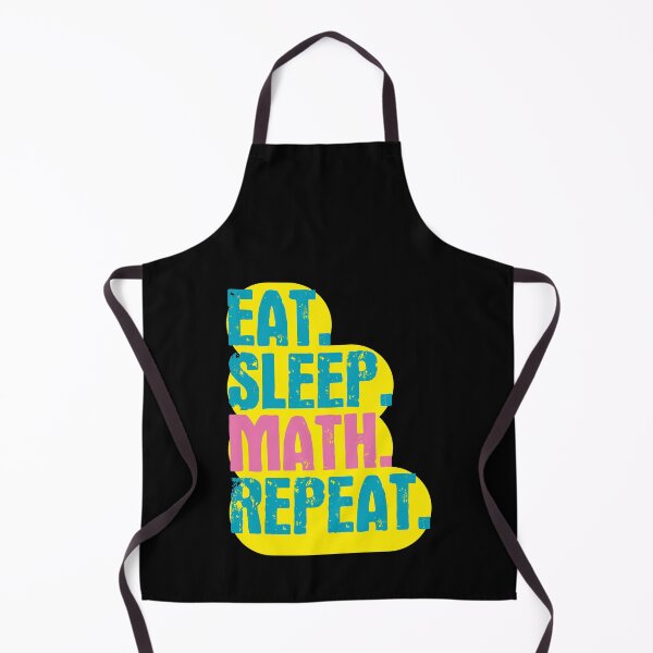 Item preview, Eat Sleep Math Repeat - Funny Retro Vintage Colors Typography Satire designed and sold by FunnyHomeQuotes.