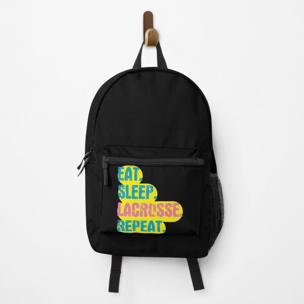 Item preview, Eat Sleep Lacrosse Repeat - Funny Retro Vintage Colors Typography Satire designed and sold by FunnyHomeQuotes.